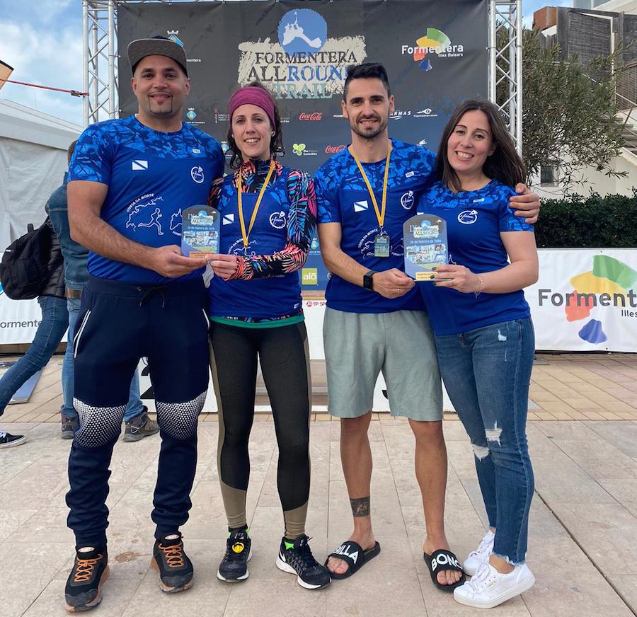 Apolonia Bermudez e Ivan Romero Lema poido no Trail de Formentera