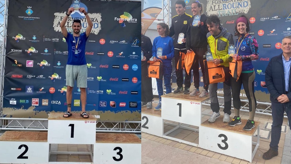Iván Romero Lema e Apolonia Bermúdez (á dereita do podio), en Formentera Iván Romero Lema e Apolonia Bermúdez (á dereita do podio), en Formentera