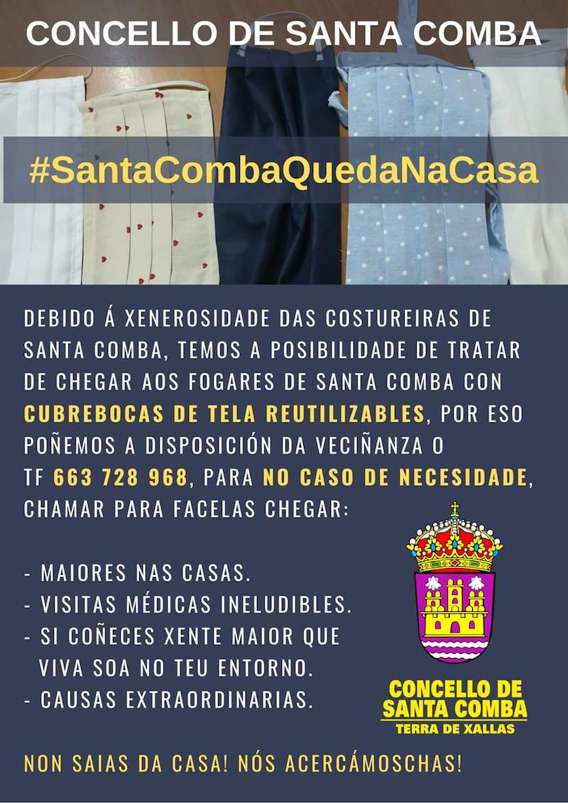 cubrebocas santa comba