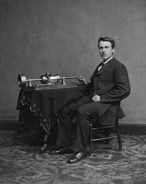 EDISON E O SEU FONÓGRAFO NO 1878