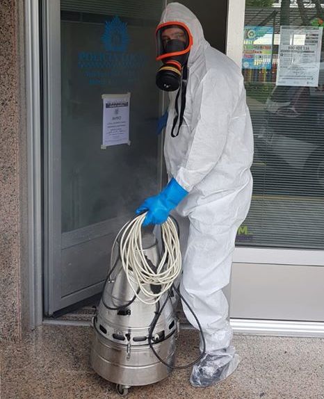 Desinfeccion en Vimianzo contra o coronavirus