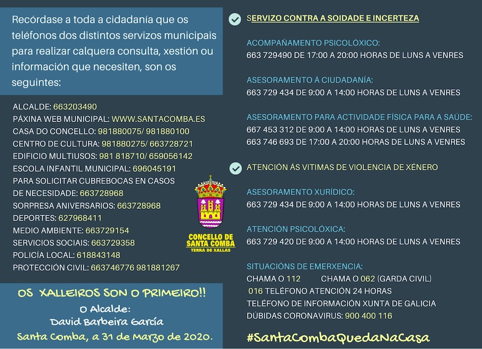 Informacion do Concello de Santa Comba