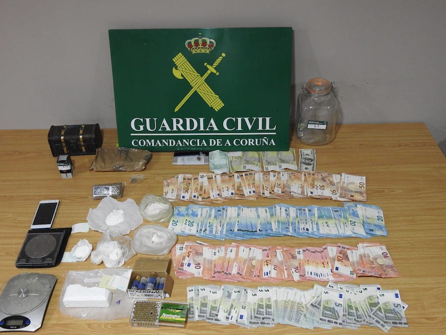 Drogas incautadas en Muros