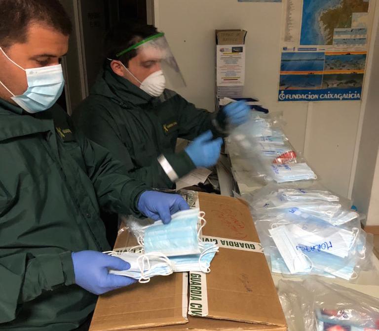 Mascarillas para a lonxa de Malpica