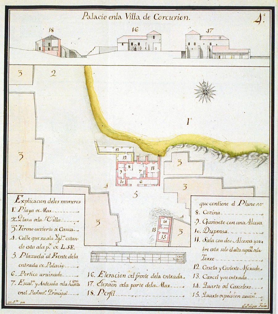 O plano do pazo realizado por Juan López Freire en 1776