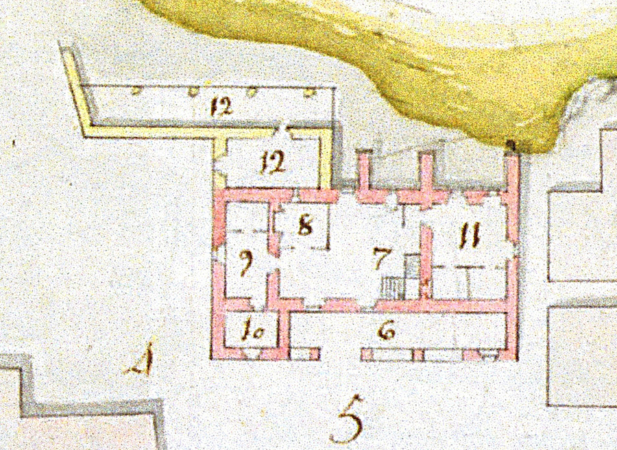 Vista en detalle da planta do pazo de Altamira-Corcubion