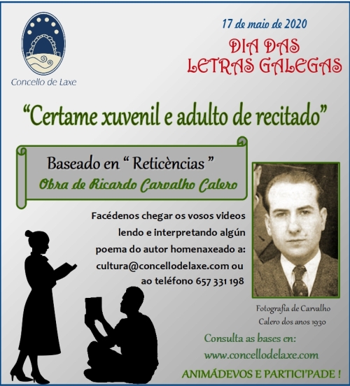 02 certame recitado poemas Carballo Calero letras galegas 2020 500