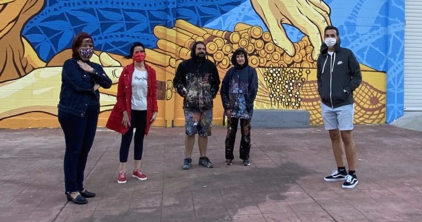 Parte da corporacion municipal cos creadores de Mutante Creativo