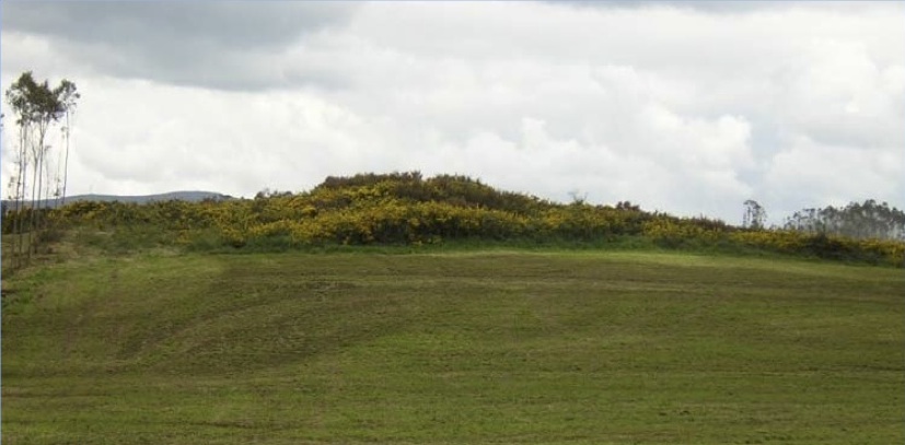 Vista dende a estrada de Coristanco da Mámoa 1 de Sanguiñeira-OsondaCuruxa