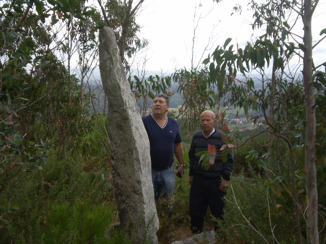 Gabriel e Cambón no Fuso da Moura para o proxecto Pontenafala