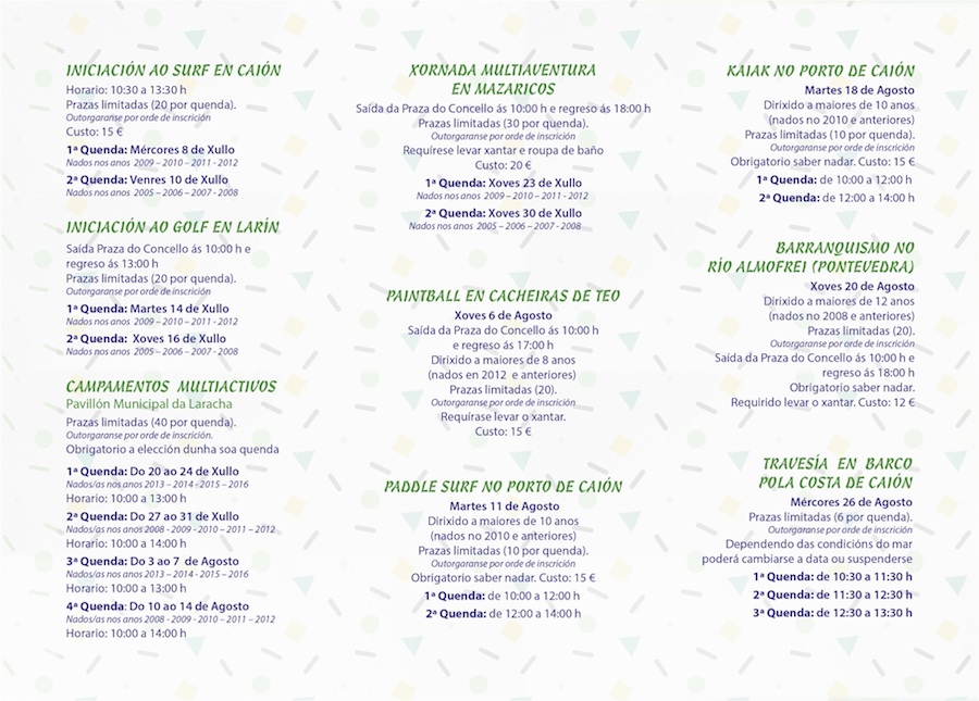 Programa Veran 2020 Laracha 2