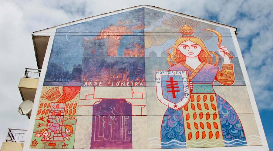 Mural Arde Soneira en Vimianzo