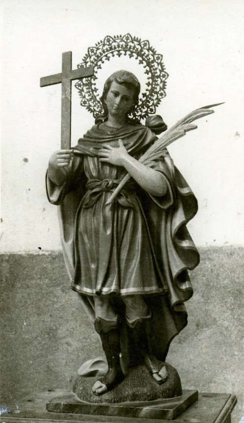 A imaxe de Santo Hadrián do Mar nunha vella fotografía