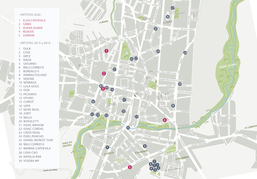 Mapa do Rexenera Fest Carballo 2020