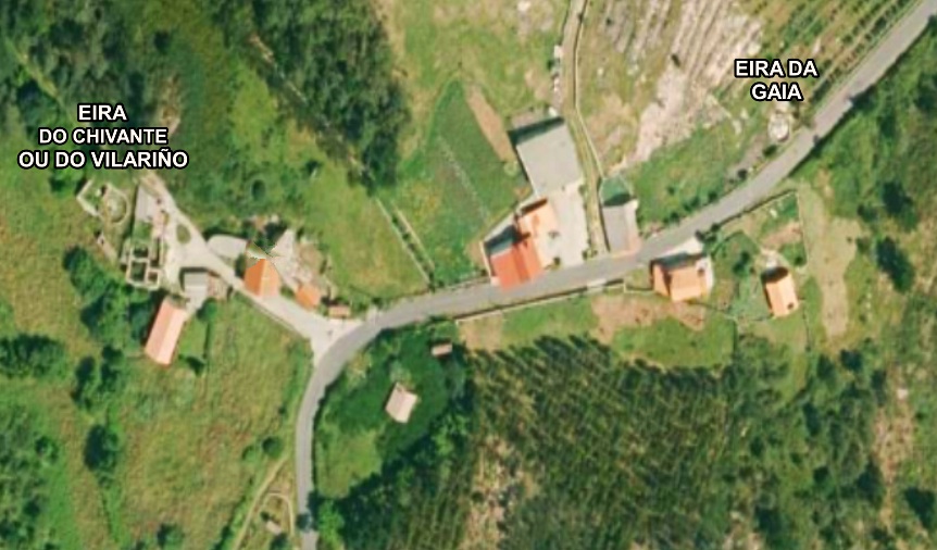 Mapa de eiras de Pedra do Frade en Berdoias