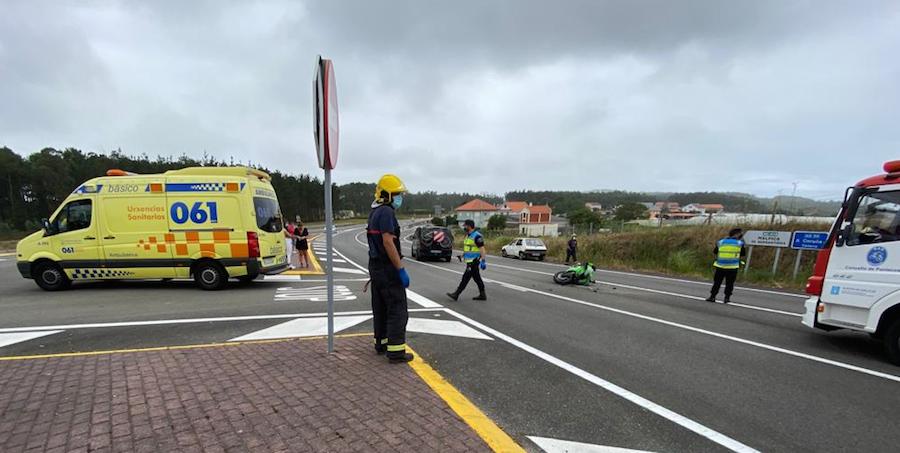Accidente en Malpica dun motorista