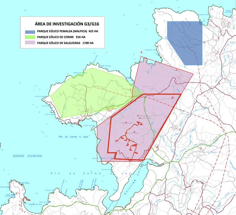 Parques eolicos de Malpica e Ponteceso en marcha