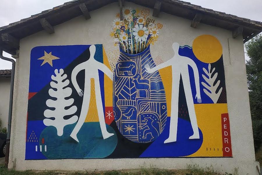 Murais en Francia con semente carballesa