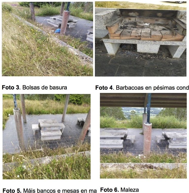 Mal estado do Mirador de Santa Marta