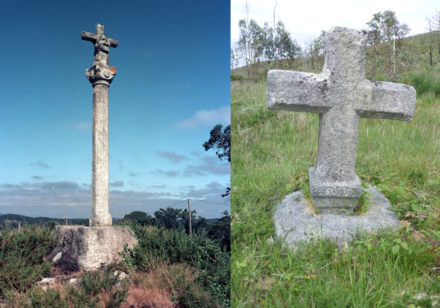 Cruceiro de Candido e Cruz de Caforra en Berdeogas