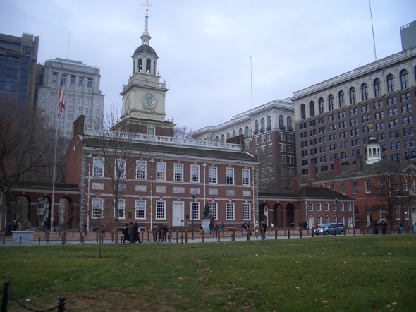 Philadelphia, cidade portuaria vinculada á entrada de inmigrantes carnotáns que despois se estableceron en Nova York