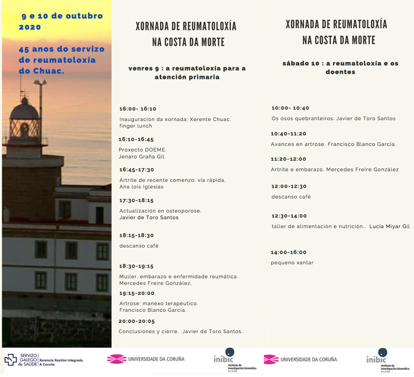 Xornada de Reumatoloxiana Costa da Morte 2020