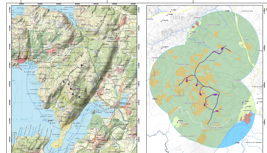 imaxes dos eólicos sobre o monte Salgueiras