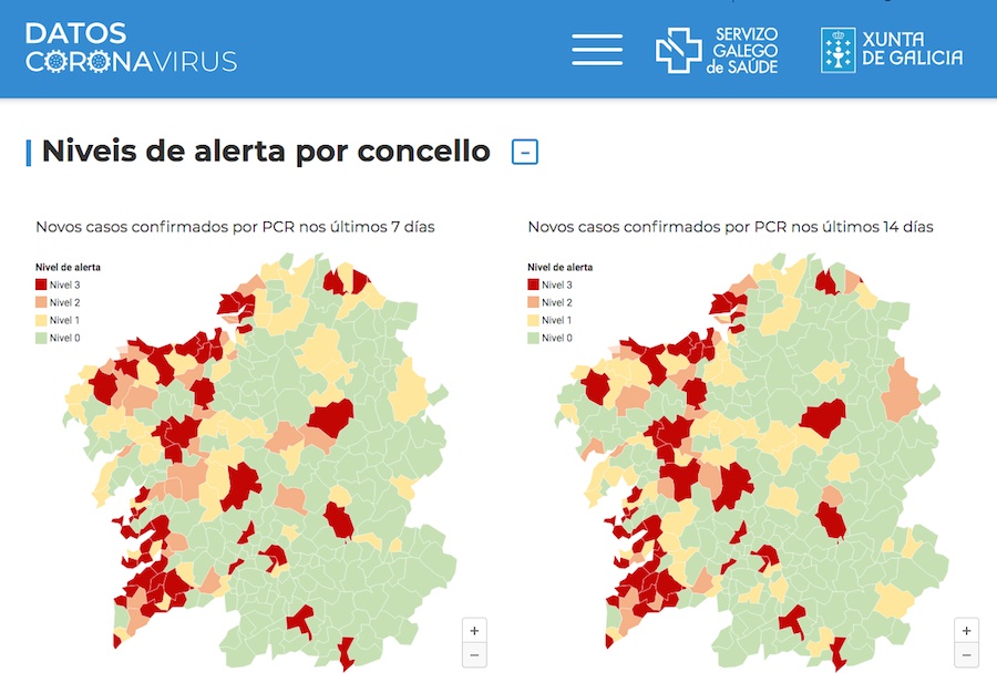 Mapa COVID Galicia 06-11-2020