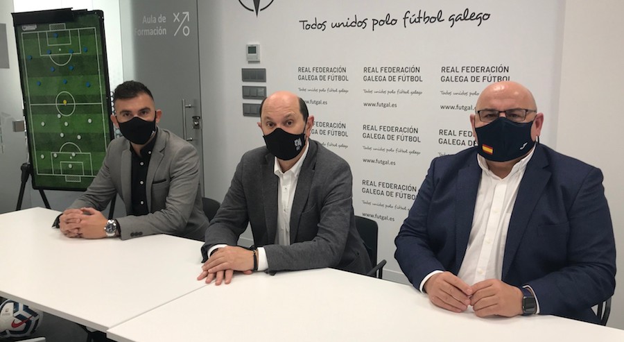 Iván Cancela, Rafael Louzán e Pablo Prieto entran na RFEF