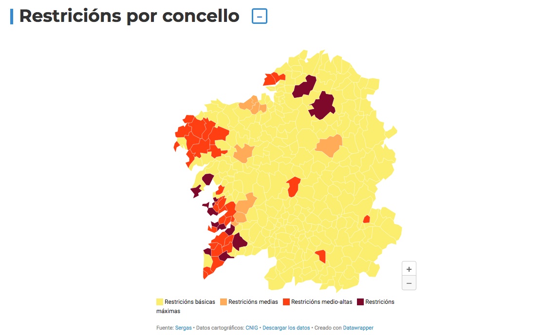 Mapa Covid Galicia 22-12-2020