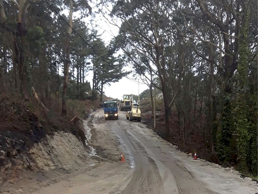 Obras na DP6804 polo parque eolico