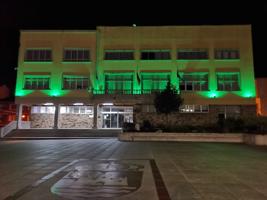 Concello de Vimianzo de Verde polo Dia do Cancro.