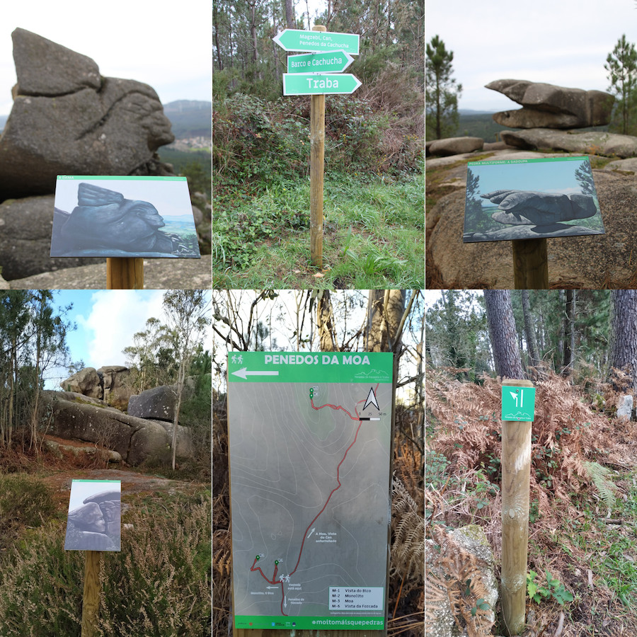 Penedos Traba e Pasarela ruta sinalizada