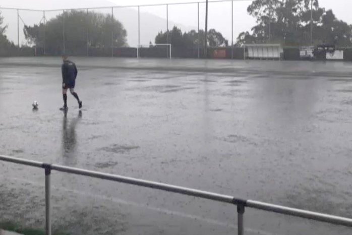 Campo de Miraflores Eleuterio Balayo inundado