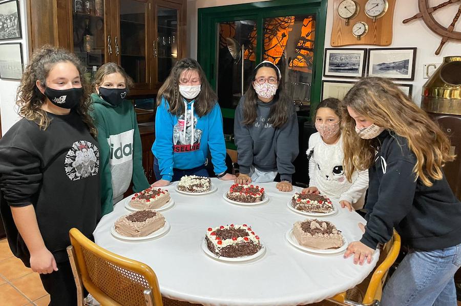 Alumnas da escola de Cocina de Ponteceso