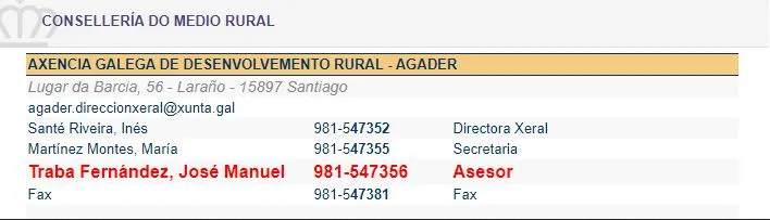 asesores agader Traba