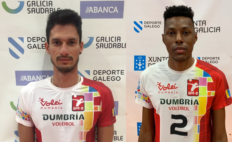 Nestor Gonzalez e Carlos Mosquera do Volei Dumbria