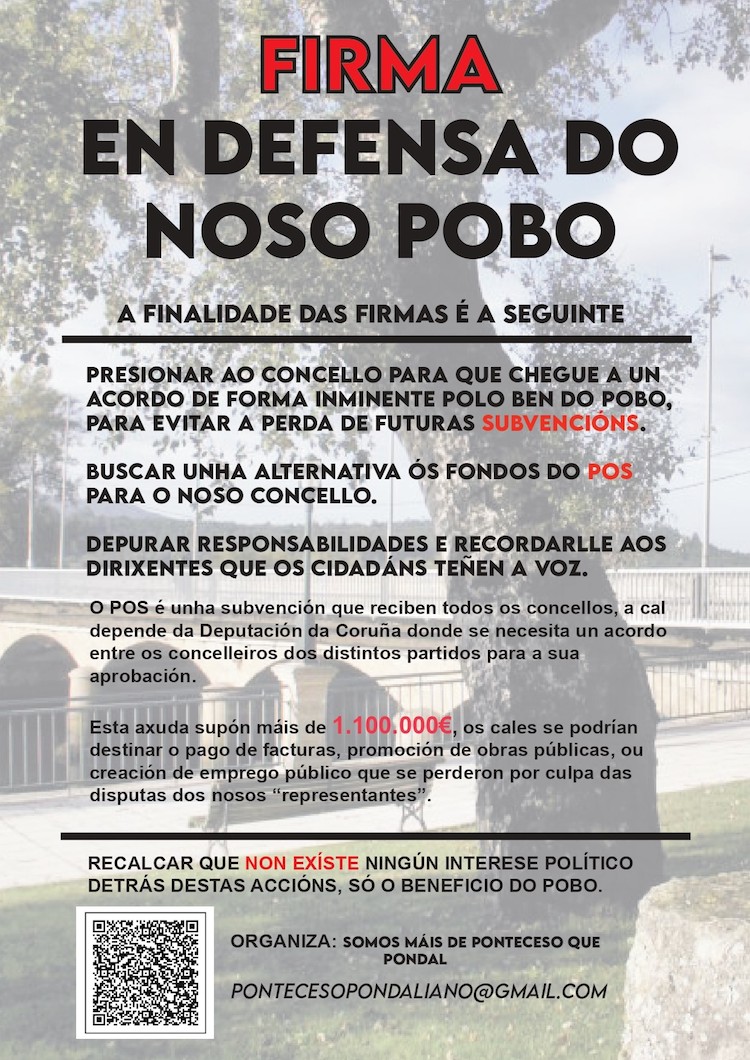 Campaña de sinaturas de Somos mais de Ponteceso que Pondal