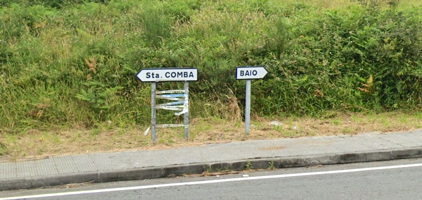 Sinalizacion entre Santa Comba e Zas
