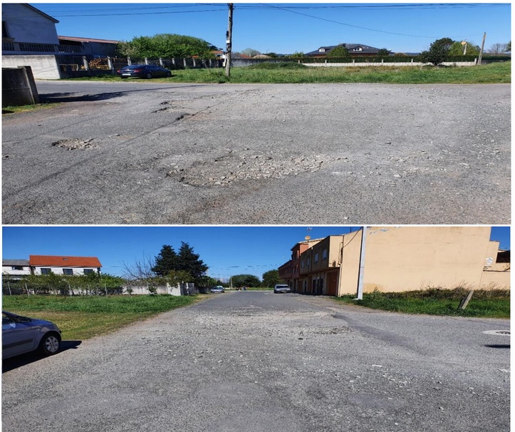 Mal estado das ruas Marcial de Adalid e Juan Montes de Carballo