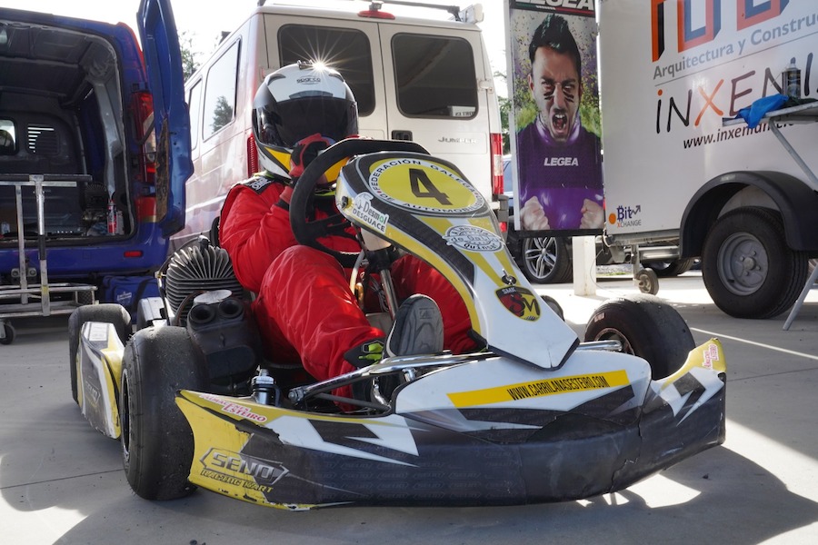Pablo Molinos Buján debutou no Campionato Galego de Karting
