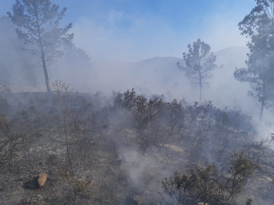 Incendio en Lexas-Camarinas