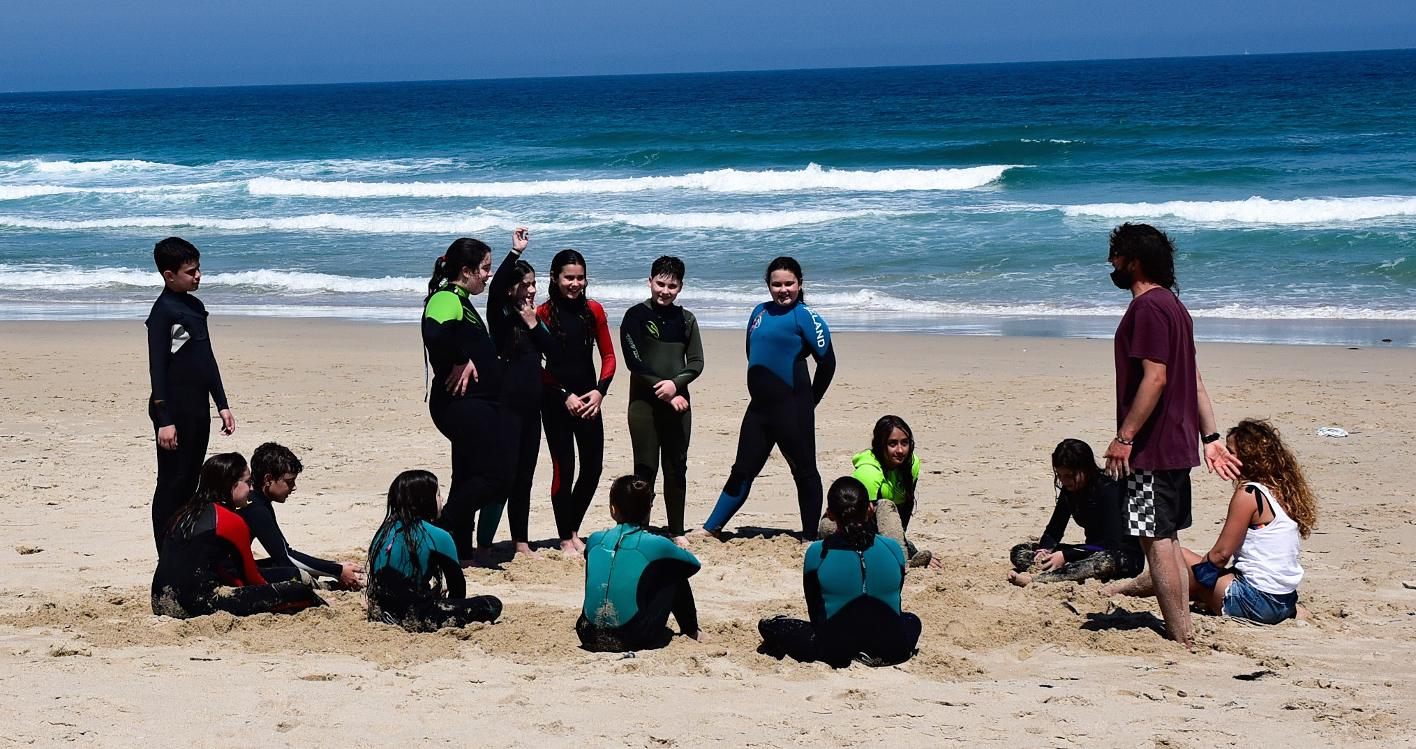 Aprendendo Surf na Escola de Carballo