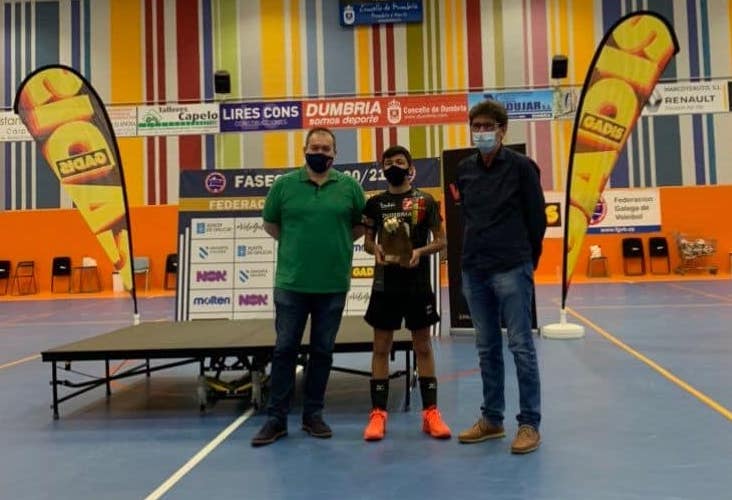 Tiago Fernandez MPV do Campionato Galego de Volei Infantil 2021