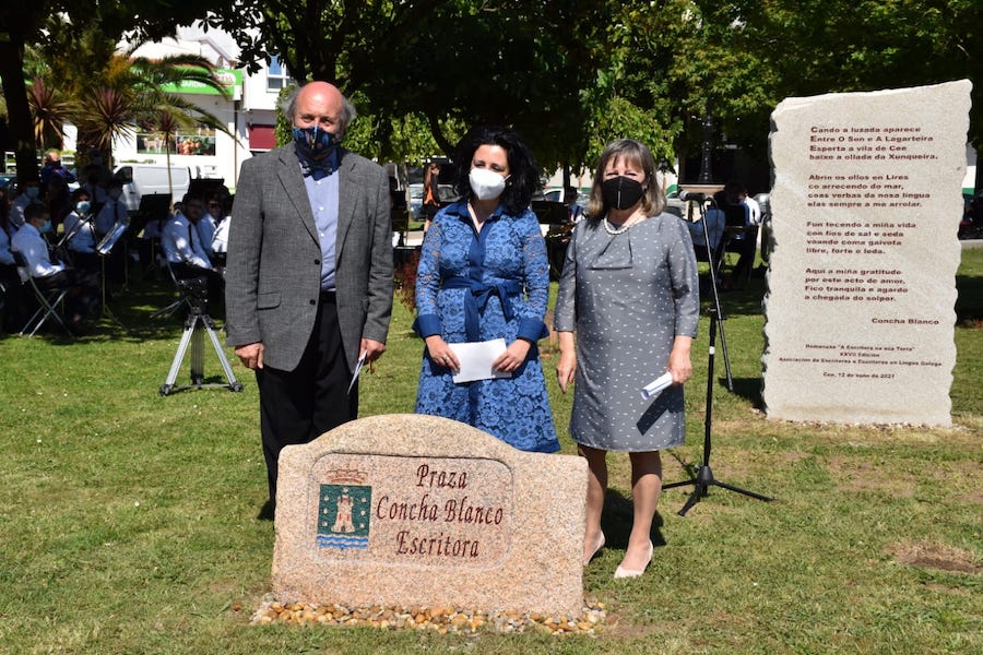 Inaugurando a Praza Concha Bñanco