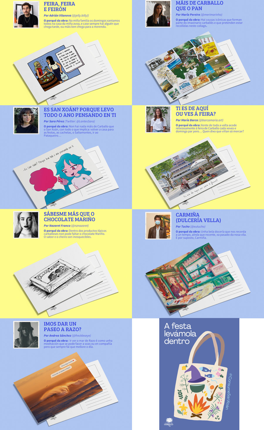 Postais Carballo do A festa Levamola dentro