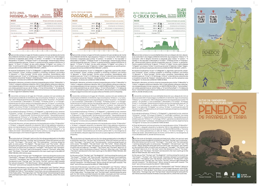 Folleto dos Penedos de Traba e Pasarela 2