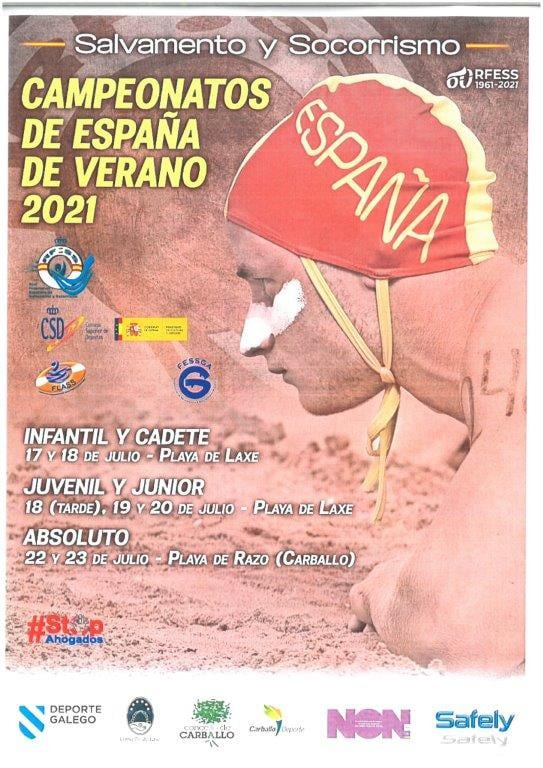 Campionato de Espana de Salvamento e Socorrismo na praia de Laxe Xullo 2021