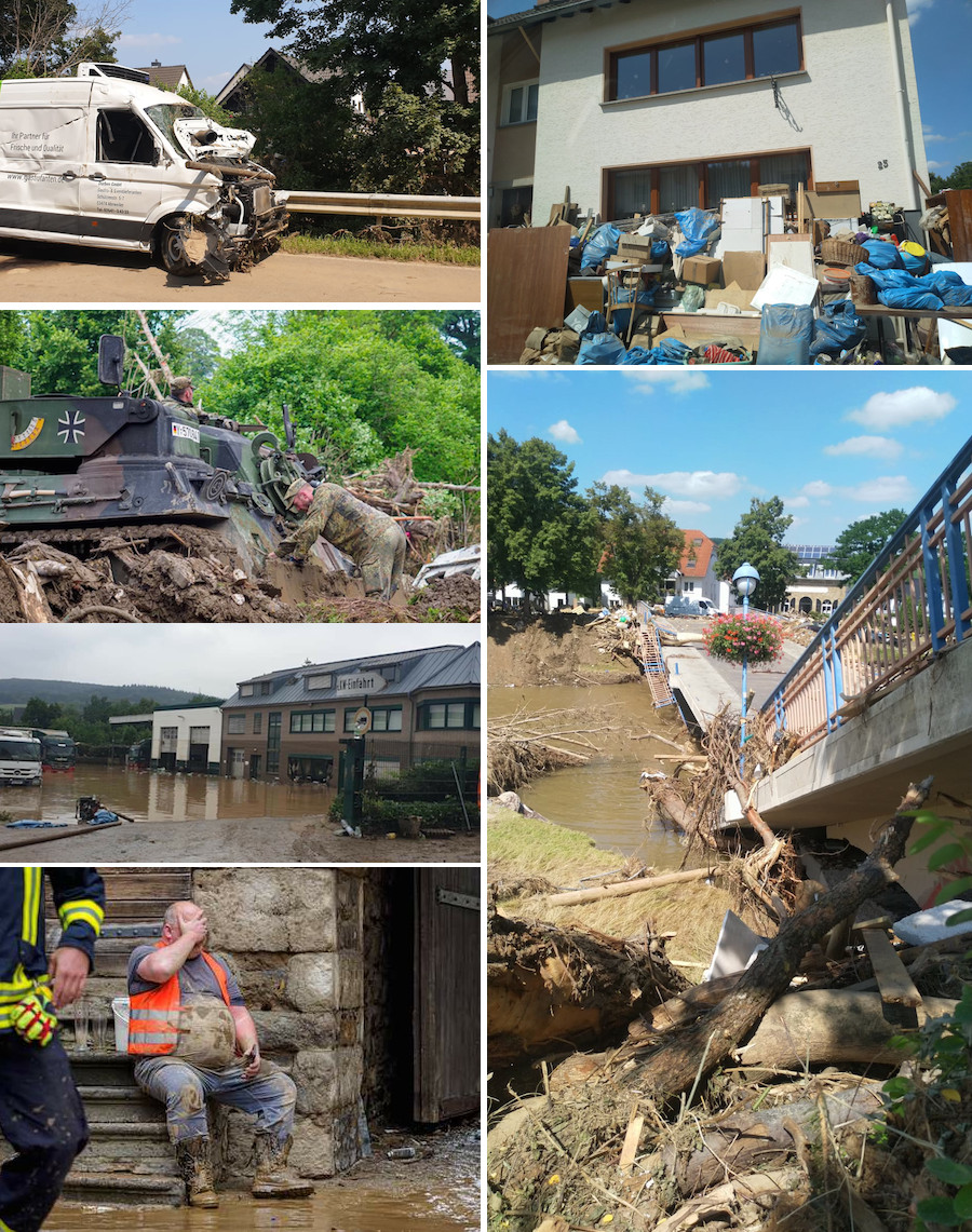Imaxes das inundacions de Alemana