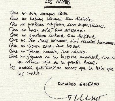Los nadies Eduardo Galeano